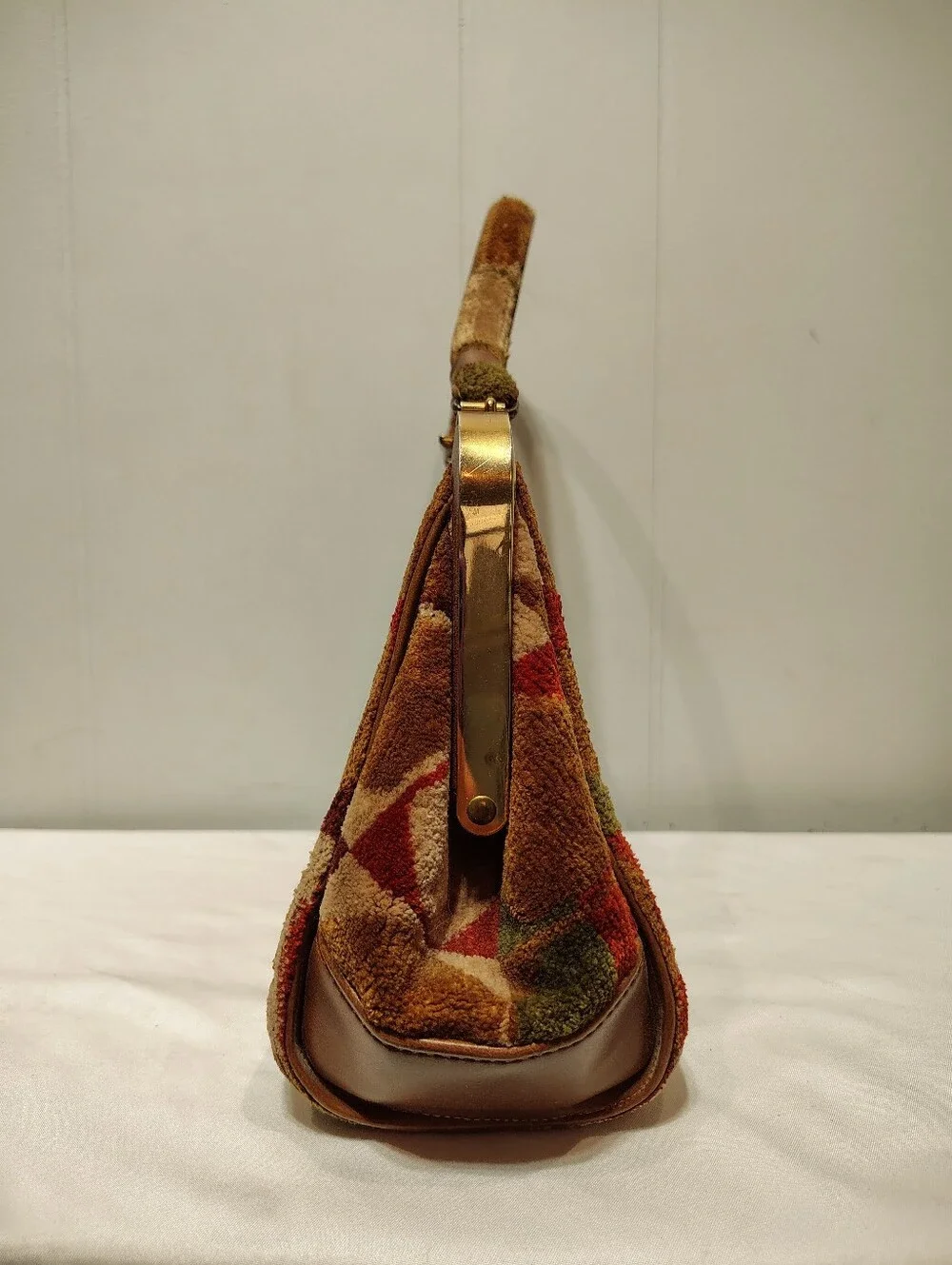 Markay Tapestry Carpet Bag‎ Mid Century Mod Geometric Circles Vintage